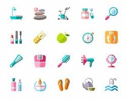Beauty And Health Icons Color Vector Care For Body And Face Colored Icons With Shadow On White Background Flat Beauty Icons Royalty Free Images Clip Art