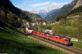 Sbb Cargo Re 420 11166 Gurtnellen Train Cargo Ballast