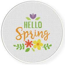 Fat quarter shop offers a large number of free cross stitch patterns online in a downloadable pdf format. Charts Club Members Only Hello Spring Decorative Cross Stitch Pattern Daily Cross Stitch