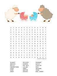 You have a bit of time as the shower usually isn't held until the last trimester, but it is better to get the planni. Free Printable Baby Shower Word Search Baby Shower Wording Funny Baby Shower Games Cricut Baby Shower Invitations
