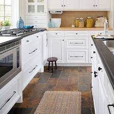 However, some of the slate flooring tiles also have shiny. Fresh Ideas For Kitchen Floors Slate Floor Kitchen Slate Kitchen Modern Kitchen Flooring