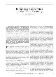 Pdf Influenza Pandemics Of The 20th Century