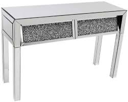 Buy console tables and get the best deals at the lowest prices on ebay! Ember Mirrored Console Table Angled With 2 Drawers