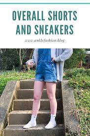 Overall Shorts And Sneakers Outfit Idea Pink Slip On Vans Summer Outfits Women How To Wear
