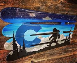 New Bigfoot Alien Colorado Ski Wall Mountain Mural Order Online Or Call Or Come By 888 404 2739 Colorados Mountain Mural Colorado Skiing Manitou Springs