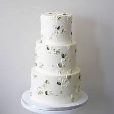 Custom Cake In Boston Ma Painted Wedding Cake Buttercream Wedding Cake Wedding Cakes