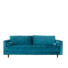 This sofa has great lines and the upholstery is in good condition for its age, with minor wear. Mid Century Modern Demi Teal Velvet Sofa Walmart Com Walmart Com