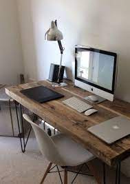 This page is about computer table designs. 20 Simple Industrial Table Design Ideas For Home Office Home Office Decor Home Office Design House Interior