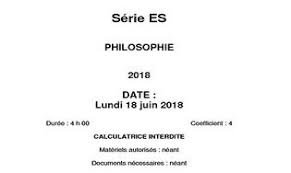 Le bac de philo, c'est ce mercredi. Sujet Philosophie Bac 2018 Serie Es Telecharger Gratuitement La Derniere Version