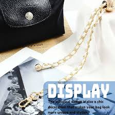 Amazon.com: Luomorgo 1 Pc Thin Adjustable Chain Handles Strap, Long Purse  Strap Replacement, Metal Chain with White PU Leather Chain Handles for  Shoulder Bags, Crossbody Bags DIY Crafts (Gold, 47 Length)