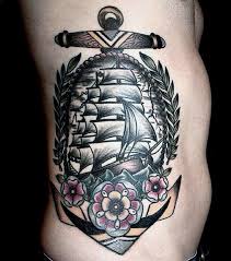 Anchor and flowers tattoo design by patsurikku on deviantart. 70 Traditional Anchor Tattoo Designs For Men Vintage Ideas