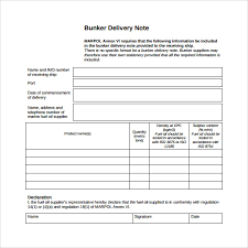 delivery note template excel