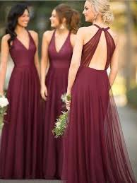 Beautiful Off Shoulder Tulle A Line Long Bridesmaid Dresses Sw1004 In 2020 Tulle Bridesmaid Dress Bridemaid Dress Burgundy Bridesmaid Dresses