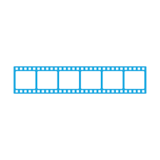 eps10 blue vector film strip roll 35mm blank slide frame icon isolated on  white background. Frame picture photography symbol in a simple flat trendy  modern style for your website design, and logo