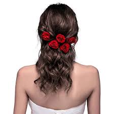This chandelier clip will illuminate your hair. Classicbeauty Elegant Red Rose Bridal Hair Clips Set Of 4 New 2018 Wedding Women And Girls Hair Accessories Bridesmaids Headpiece Walmart Canada
