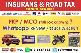 Sebelum anda hendak membuat pembaharuan cukai jalan kenderaan, anda harus pastikan dimana anda mempunyai nota perlidungan (cover note) yang lepas iaitu nota perlindungan tahun akhir. Insurans Road Tax Tanpa Geran Myeg Selayang Kiosk Selayang Mall Home Facebook