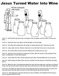 Jesus turning water into wine outline. Sunday School Crafts Turning Water Into Wine