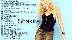 You can sort the following table clicking on header columns. Shakira All Songs 2017 Shakira Greatest Hits Playlist Music In The World Youtube