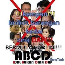 Kasi lunyai semua kedai kedai cina dap. Ketua Dewan Cina Tak Takut Melayu Boikot Tuduh Umno