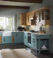Duck Egg Blue Wooden Kitchen Units Google Search Traditional Kitchen Inspiration Kitchen Island Oak Kitchen Design