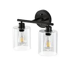 What are the shipping options for black vanity lighting? Buy Black Bathroom Vanity Light Farmhouse Bathroom Lighting Fixtures Over Bath Makeup Mirror Wall Sconce With Clear Glass Shades Online In Indonesia B08dnjw7cn