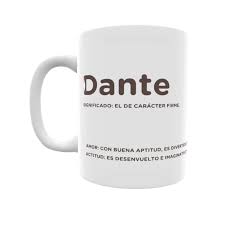 Taza Con El Significado Del Nombre Dante