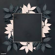 Download Premium Vector Of Square Golden Foliage Frame On Black Background Flower Background Wallpaper Vector Background Pattern Phone Wallpaper Images