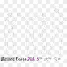 This tutorial was requested by the lovely kaylaangelkisses. Full Size Of Human Drawing Cartoon Outline Body Base Anime Girl Poses Base Hd Png Download 1868x1557 917530 Pngfind