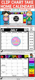 editable calendar 2017 2018 awesome editable clip chart