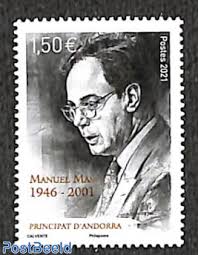 Sello 2021, Andorra Francesa Manuel Mas 1v, 2021