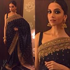 Deepika Padukone In Black Saree Banarasi Saree Wedding Saree Indian Saree Designer Saree Buy Shop Saree Online Saree Sneha Saree Bollywood Saree