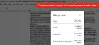 There is a maximum amount of words in google documents and I have reached  it! - Jenna Citrus - Medium