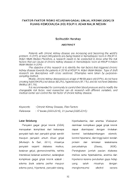 Improving global outcomes (kdigo) berdasarkan penanda kerusakan ginjal dan penurunan laju filtrasi foto polos intravenous pyelography dapat bermanfaat pada penyakit ginjal kronik yang dicurigai terjadi akibat batu ginjal. Http E Journal Sari Mutiara Ac Id Index Php Keperawatan Article Download 374 353