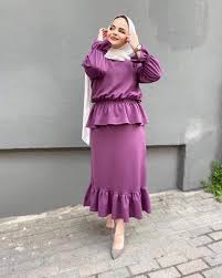 طقم قطعتين تركي الخامه قطن ليجرا fashion peplum top women s top