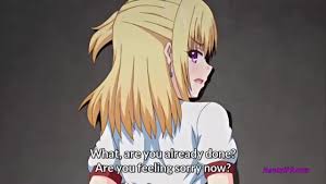 Arousing blonde student hentai scenes