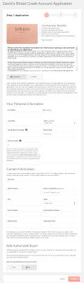 Can i use my david's bridal credit card to pay for my rental/purchase from the black tux? Www Davidsbridal Com David S Bridal Credit Account Application Process Credit Cards Login
