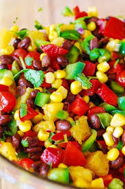 Black Bean Corn Tomato Salad Calories Southwestern Salsa With Black Beans Corn And Pineapple Appetizer Recipes Mexican Food Recipes Recipes