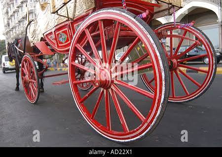 Victoria or horse cart on Bombay road, Bombay Mumbai, Maharashtra, India, Asia Stock Photo - Alamy