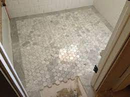 Marble Hex Tile For Floor In Bath And Shower Home Depot 10 Sf Bathroom Tile Tile Bathroom Marble Bathroom Floor Bathroom Flooring