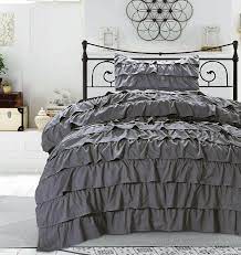 Today's bedspreads offer a simple yet elegant way to cover your bed and linens4less.com has the best selection of bedspreads at everyday low prices. Grey Bedding And Matching Curtains Bed Linens Luxury Luxury Bedding Luxury Bedding Sets