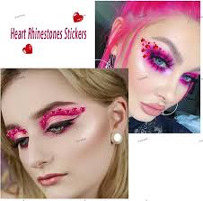 Heart Glitter Rhinestone Stickers The Shape Of Heart And Round Gems Crafts  Sticker Crystal Self Adhesive Jewels For Embellishment Encanto Stickers