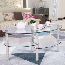 We did not find results for: Ktaxon Clear Glass Oval Side Coffee Table Shelf Chrome Base Living Room Furniture Walmart Com Walmart Com