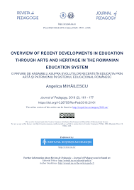 I.legeanr.10/1995privind calitatea n construcii, publicat n monitorul oficial al romniei, partea i, nr. Pdf Overview Of Recent Developments In Education Through Arts And Heritage In The Romanian Education System