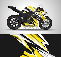 Overnight prints · industry's fastest · same day pick up Racing Motorcycle Wrap Decal And Vinyl Sticker Design Vector Illustration Stock Vector Crushpixel