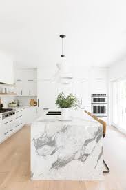 Pin By Charlene Hales On Kitchen In 2020 White Modern Kitchen White Marble Kitchen Modern Kitchen Design