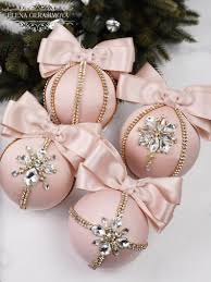 Christmas Rhinestones Ornaments Handmade Balls In Gift Box Etsy In 2020 Elegant Christmas Christmas Tree Ornaments Elegant Pink Christmas Decorations