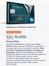 $0 intro annual fee for the first year, then $99 † ¤. Expired Amex Delta Reserve Business New 70k Bonus Plus 10k Mqms Danny The Deal Guru