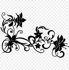 Vector flower png black and white. Free Vector Flowers Black And White 4k Pictures Floral Vector Png Black And White Png Image With Transparent Background Toppng