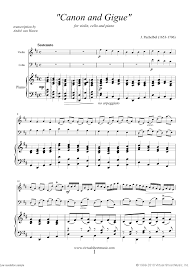 Sheet music available on imslp. Pachelbel Canon In D Sheet Music For Violin Cello And Piano