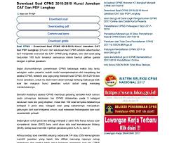 Contoh soal cpns yang mereka bagikan itu sama saja, tidak disertai dengan pembahasan dan tip dan trik dalam menjawab cepatnya. Soal Tes Cpns 2017 Dan Kunci Jawaban Pdf Jawabanku Id